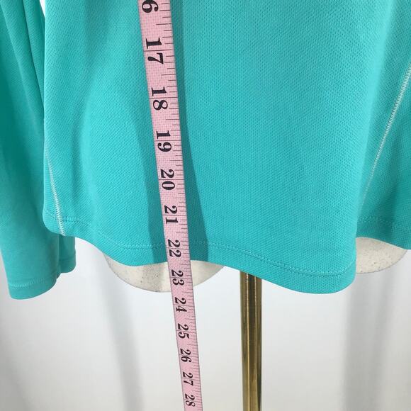 NEW BLANCE M Green Pullover Raglan Long Sleeve Round Neck Athletic Top B131 - Picture 3 of 7